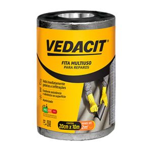 Fita Asfáltica Multiúso Aluminizada Autoadesiva 20CMX10M - Vedacit