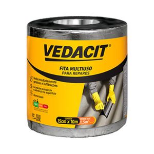 Fita Asfáltica Multiúso Aluminizada Autoadesiva 15CMX10M - Vedacit