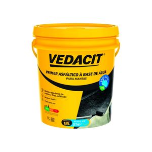 Primer para Manta Asfáltica à Base de Água Preto 18L - Vedacit
