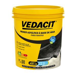 Primer para Manta Asfáltica à Base de Água Eco Preto 900ML - Vedacit