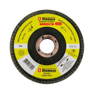 Disco de Lixa Flap Stamaco Pacman Const G60 115X22Mm
