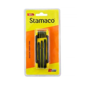 Jogo de Chaves Torx Stamaco ZHA42 T10 a T40 8 Peças