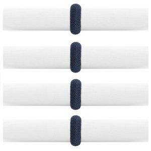 Argola de Guardanapo Copa e Cia Rayon 4 Peças Marinho