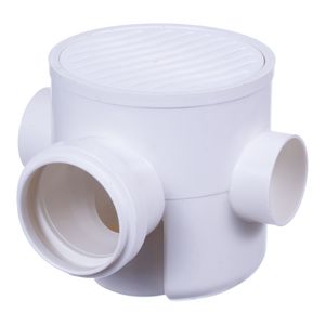 Caixa Sifonada para Gordura Tigre Redonda 100 X 100 X 50 MM Branco