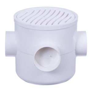 Caixa Sifonada para Gordura Tigre Redonda 100 X 100 X 50 MM Branco