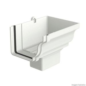 Bocal para Calha Tigre Style Aquapluv Retangular Branco