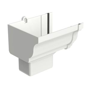 Bocal Condutor Esquerdo Tigre Aquapluv Style Retangular Branco