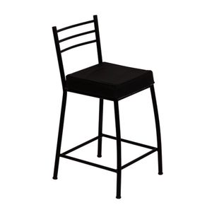 Banco Paris Preto 60CM - Metalnew