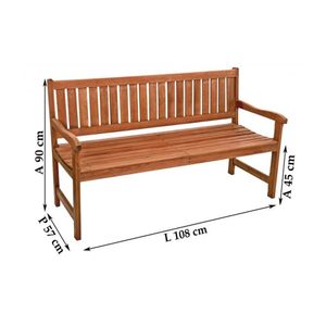 Banco de Madeira para Jardim Lyptus 108CM - Metalnew
