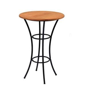 Mesa Bistrô de Madeira e Aço Viracopos 106X60X60CM - Metalnew