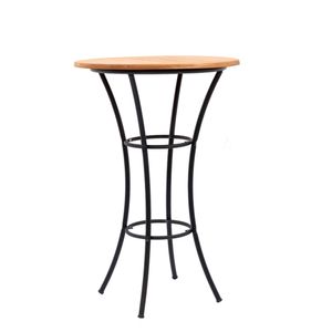 Mesa Bistrô de Madeira e Aço Viracopos 106X60X60CM - Metalnew