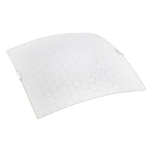 Plafon Quadrado em Vidro Colmeia 2XE27 30X30CM - Bronzearte