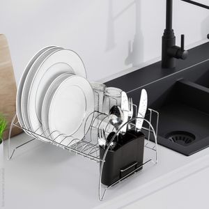Escorredor De Pratos Fan Cromado Com Porta Copos - Arthi