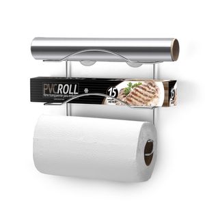 Suporte para Cozinha Arthi para 3 Rolos Cromado