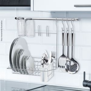 Suporte para Cozinha com 6 Peças Cook Home 08 Cromado - 1408 - Arthi