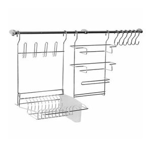 Suporte Para Utensílios Cook Home 9 Cromado 11 Peças - Arthi