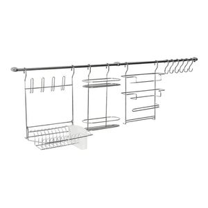 Suporte para Utensílios Arthi Cook Home 10 Cromado 12 Peças