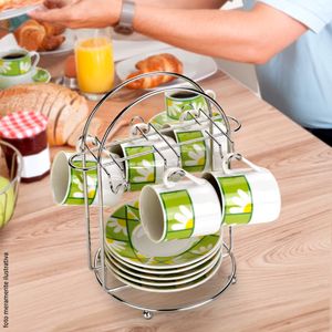 Suporte para 6 Xícaras de Café Arthi Art Cook