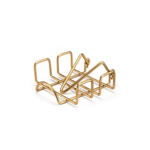 Porta Guardanapos Articulável Arthi Pequeno Dourado Fosco
