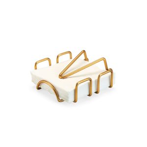 Porta Guardanapos Articulável Arthi Pequeno Dourado Fosco