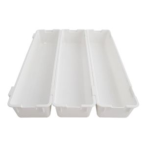 Conjunto de Organizadores de Gavetas Arthi 3 Peças de Plástico Branco