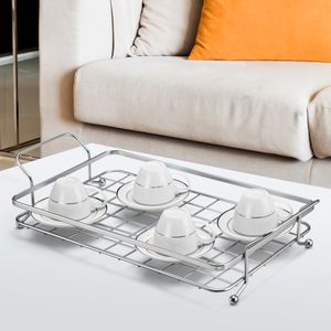 Bandeja Cromo Fosco 48X25X9Cm - Arthi