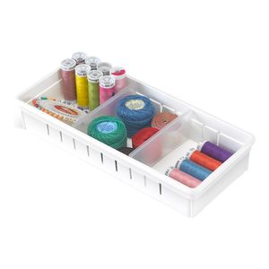 Organizador de Gavetas Arthi com Divisórias Médio Branco