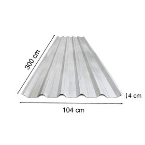 Telha Calha Forte Metalica Aço Galvalume 3x0,98m 0,43mm