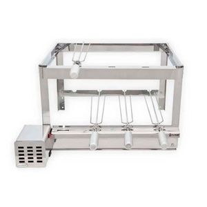 Grill Giratório Baixo com 4 Espetos Platinum Inox Bivolt 58x45CM - Artmill