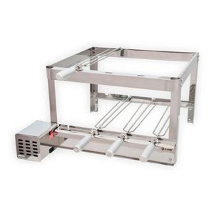 Grill Giratório Baixo com 4 Espetos Platinum Inox Bivolt 58x45CM - Artmill