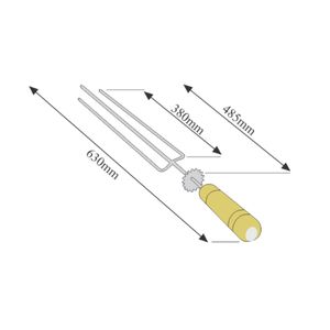 Espeto Giratório Trident em Inox 64CM - Artmill