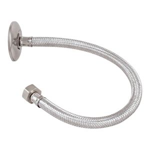Tubo Flexível Trançado de Aço Inox 40cm Cromado