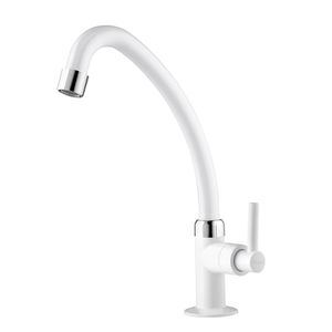 Torneira de Mesa Lagune para Cozinha Bica Movel Branca