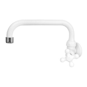 Torneira de Parede para Cozinha Viqua de Bica Horizontal Marujá Branca