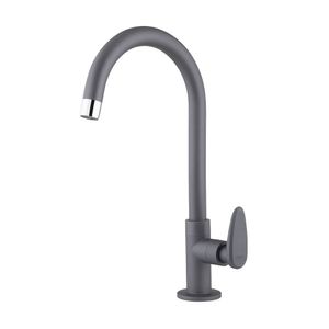 Torneira para Cozinha Mesa Bica Móvel Allure Cinza Fosco - 1170312 - Viqua