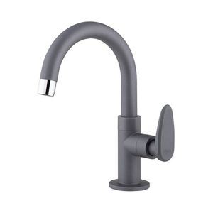 Torneira de Mesa Viqua Allure Decore para Banheiro Cinza Fosco