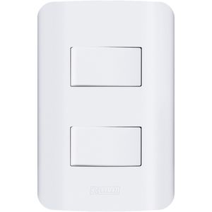 Interruptor Romazi Canoa 4x2 2 seções Simples 10A 250V Branco