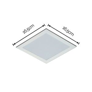 Painel LED de Embutir Quadrado Branco Frio 12W 6500K - PL003A - Nitrolux