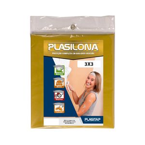 Lona Plástica Plasitap Amarela 3 X 3 M