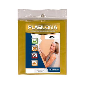 Lona Plástica Plasitap Amarela 4 X 4 M