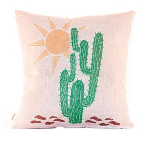 Almofada Decorativa Cordel Cactus Sol Velveteen 45X45CM - Speciatta