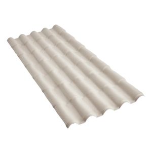 Telha de PVC Colonial Branca 2,30m x 86cm 2mm - Precon