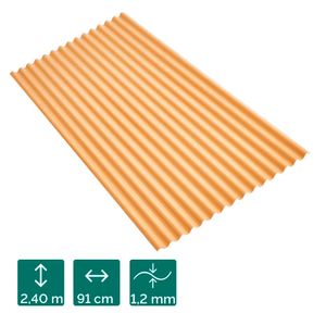 Telha de PVC Minionda Marfim 2,40m x 91cm 1,2mm - Precon