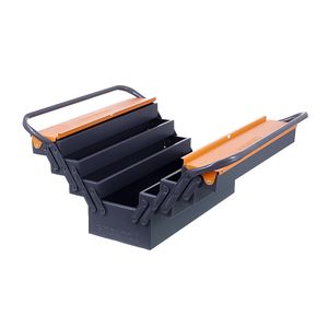 Caixa Sanfonada para Ferramentas Presto 7 Gavetas 91802 Cinza e Laranja