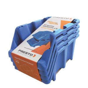 Kit de Gavetas Empilháveis Presto 42018 N5 4 Peças Azul