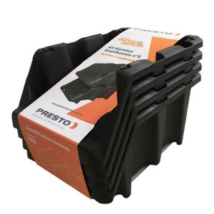 Kit de Gavetas Empilháveis Presto 42019 N5 4 Peças Preto