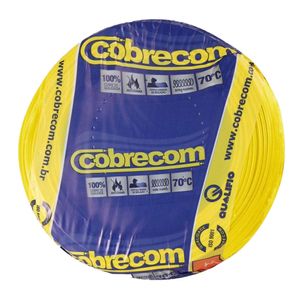 Cabo Flexível 1,5MM 100 Metros 750V Amarelo Cobrecom Fios