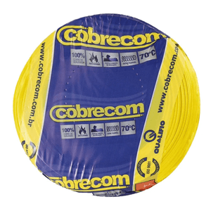 Fio/Cabo Elétrico Flexível Antichamas Amarelo 2,5MM 100M - Cobrecom