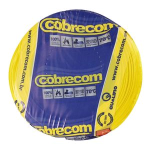 Fio/Cabo Elétrico Flexível Antichamas Amarelo 2,5MM 100M - Cobrecom