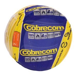 Cabo Flexível 4MM 100 Metros 750V Amarelo Cobrecom Fios